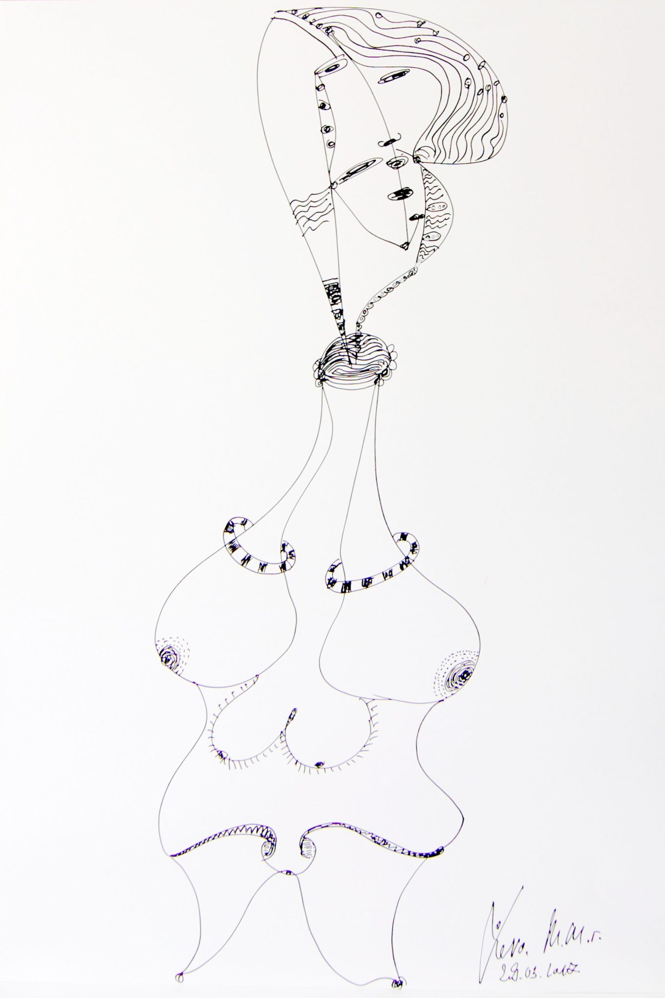 Transfiguration, ink drawing on paper, 80/50cm