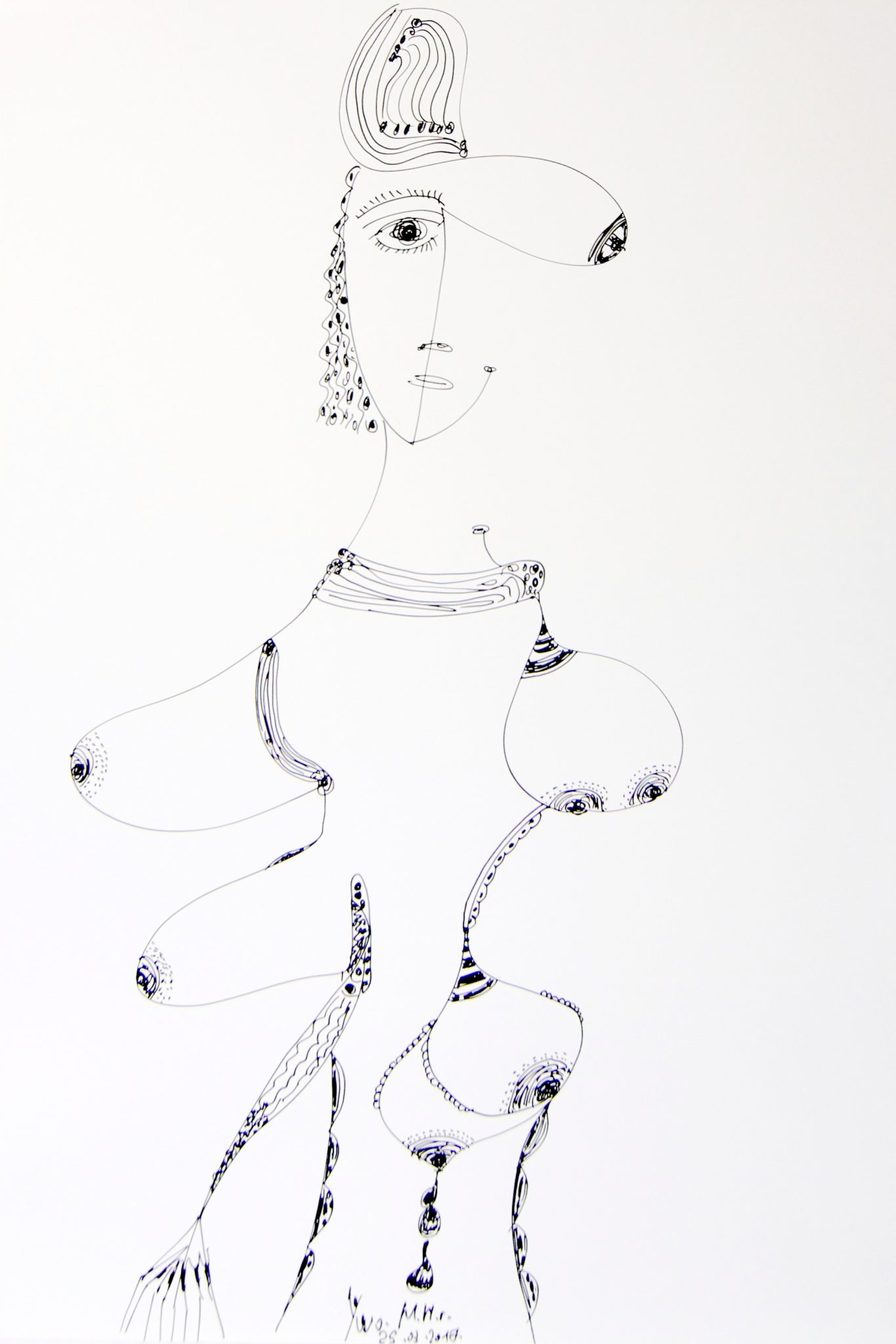 Transfiguration, ink drawing on paper, 80/50cm